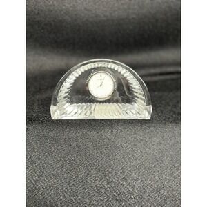 Waterford marquis Crescent Crystal desk clock blue sticker made in Germany‎